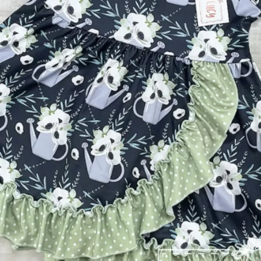 PETE + LUCY Garden Girl Ruffle Sleeveless Dress 3T Summer NEW